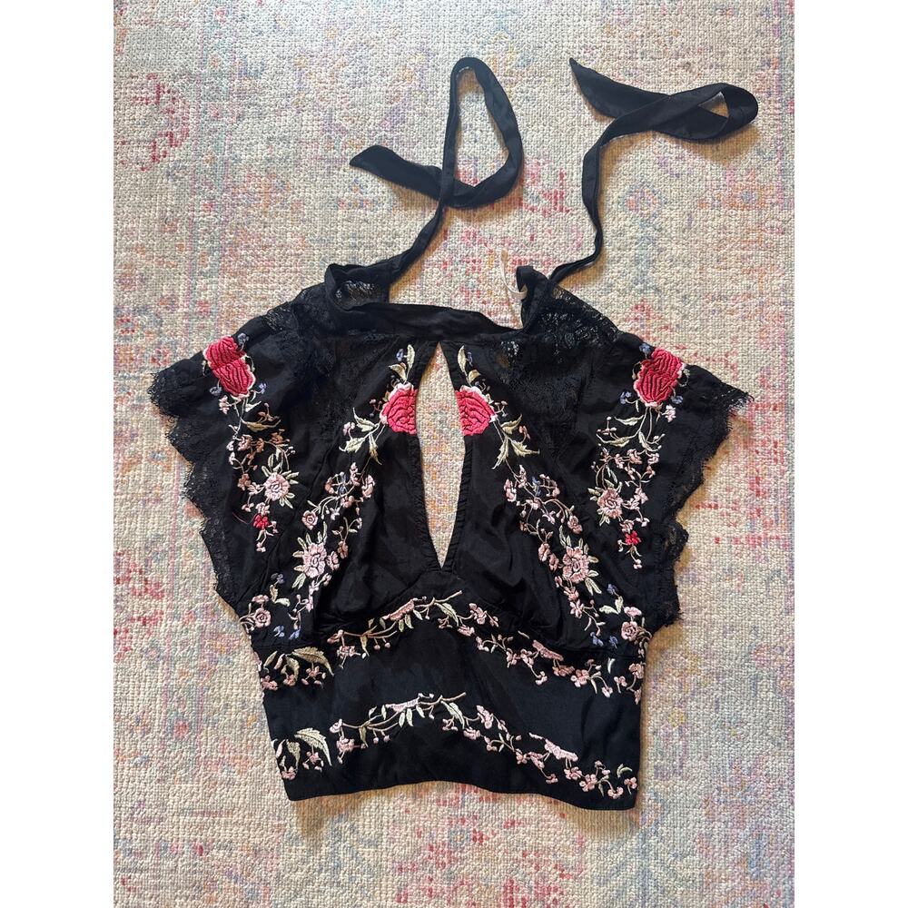 Free People Chiara Embroidered Top XS - Picture 4 of 8